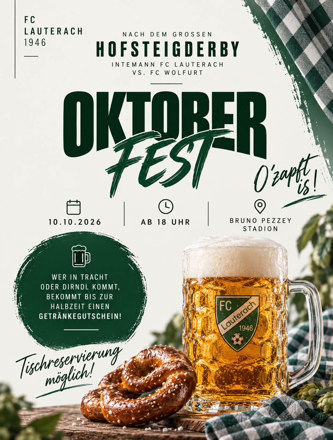 🍻 O’ZAPFT IS! – NACH DEM DERBY WIRD G’FEIERT! 🥨